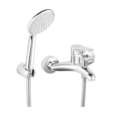 Ferro Isso fali kád csaptelep zuhanyszettel, króm