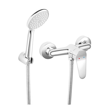 Ferro Isso fali zuhany csaptelep zuhanyszettel, króm 