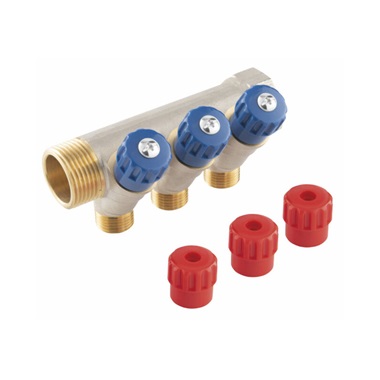 Ferro osztó-gyűjtő ivóvízes 1"×1/2" 4 körös