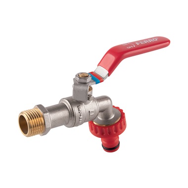 Ferro F-Comfort kerti csap fém tömlőcsatlakozóval, 3/4"