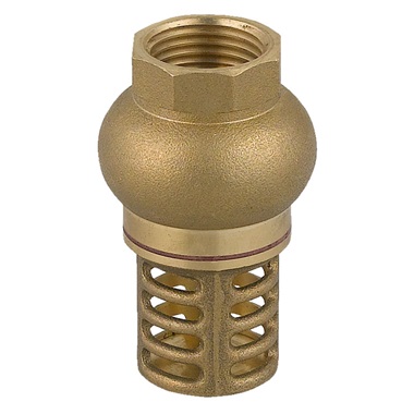 Ferro lábszelep rugó nélkül, réz tányérral, réz szűrővel, 5/4"