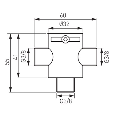 Ferro mechanikus keverőszelep 3/8” elektronikus csaptelepekhez, szelepekhez