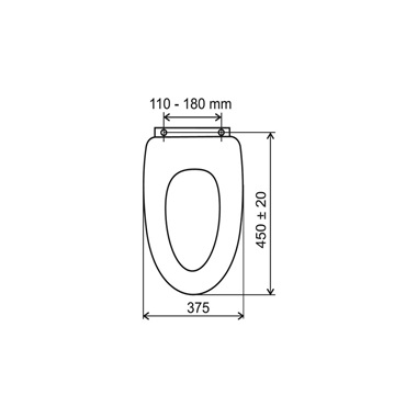 Ferro medvemintás WC ülőke fém zsanérokkal, festett MDF