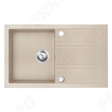 Ferro Mezzo II 1- medencés  csepptálcás gránit mosogató 48/78 homokszín