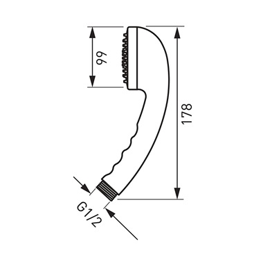 Ferro Milo kézizuhany 1 funkciós,  króm