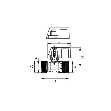 Ferro F-Comfort mini golyóscsap 1/2" KB