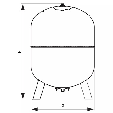 Ferro MV80+ tágulási tartály álló univerzális 80 l 10 bar