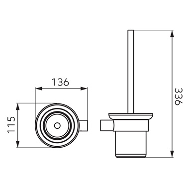 Ferro Nostris WC-kefetartó fekete