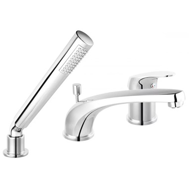 Ferro One kád csaptelep,3 lyukkas, króm