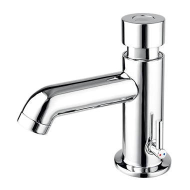 Ferro Presstige II önelzáró mosdócsaptelep átfolyás- és hőfokszabályzóval, króm