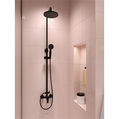 Ferro Ritto Black egykaros zuhanyrendszer, matt fekete