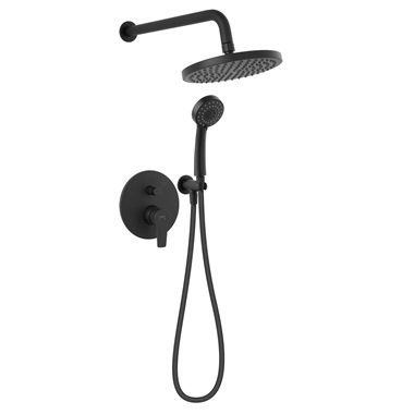 Ferro Ritto falsík alatti zuhanyszett 3 funkciós,  fekete