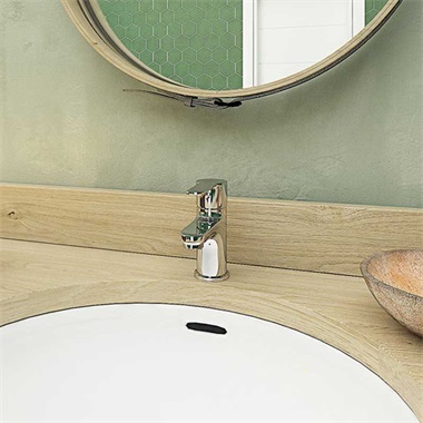 Ferro Savio egykaros mosdó csaptelep automata leeresztővel, króm