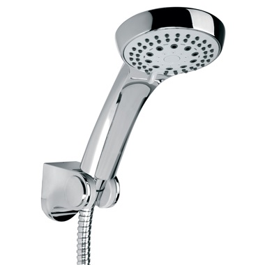 Ferro Sera kézizuhany szett 5 funkciós, fali tartóval, króm