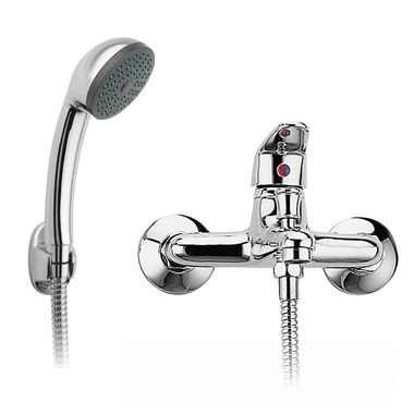 Ferro Smile egykaros kádcsaptelep zuhanyszettel, króm