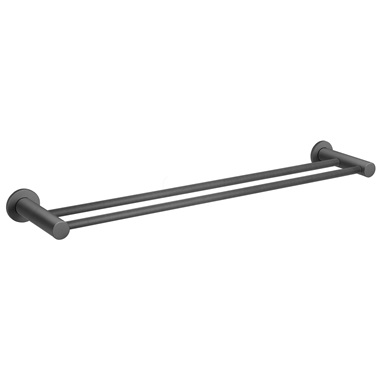 Ferro Smile dupla  törölközőtartó, 60 cm, gun metal