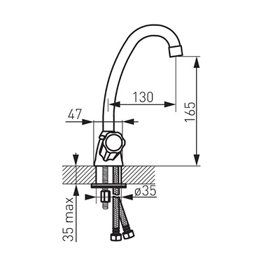 Ferro Standard mosdó csaptelep, króm