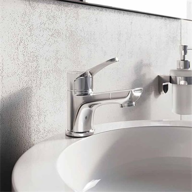 Ferro Stillo egykaros mosdó csaptelep automata leeresztővel, króm