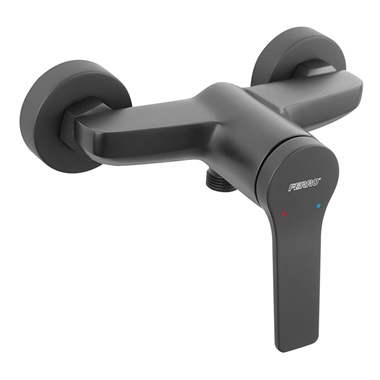 Ferro Stratos egykaros falsíkon kívüli zuhany csaptelep, fekete