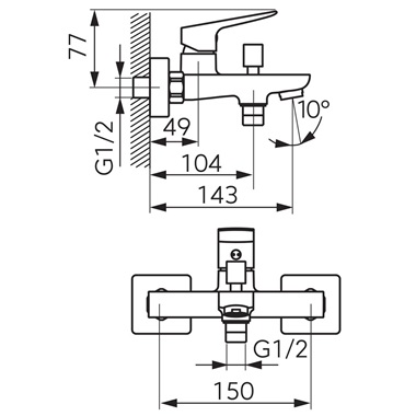 Ferro Vitto Gold Verdeline kádtöltő csaptelep, arany