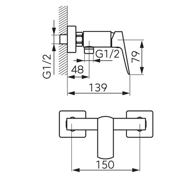 Ferro Vitto Gold VerdeLine zuhanycsaptelep arany