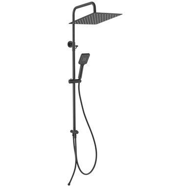 Ferro Wizard Square Pro Black zuhanyszett fejzuhannyal fekete