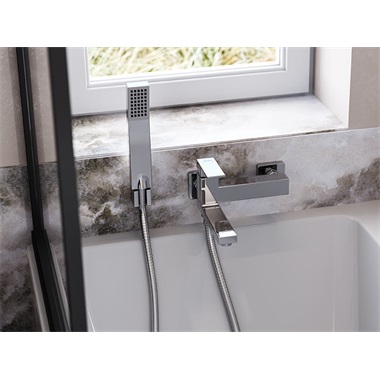 Ferro Zicco kádcsaptelep a kifolyócsőbe épített zuhanyváltóval