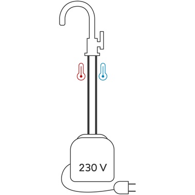 Ferro Zumba álló mosogatócsaptelep króm, átfolyós vízmelegítőkhöz