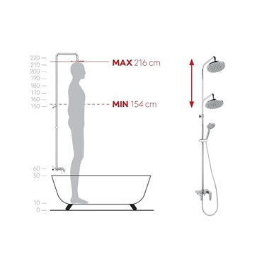 Ferro Fiesta esőztető zuhanyrendszer kádcsapteleppel
