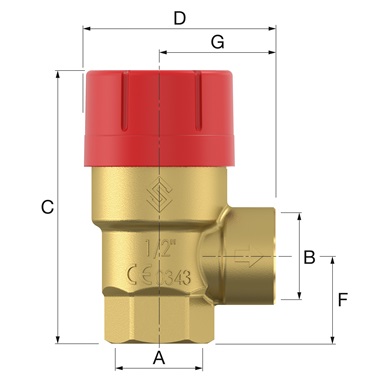 Flamco Prescor biztonsági szelep 1/2" 3 bar 