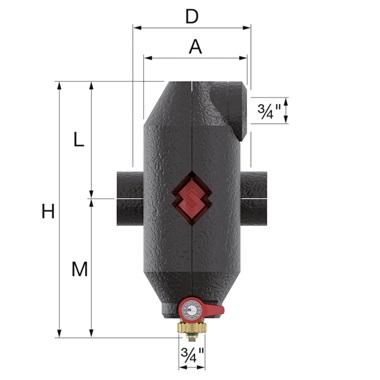 Flamco Ecoplus iszapleválasztó + mikrob smart 6/4"