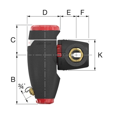 Flamco XStream Clean 1 F BM mágneses iszapleválasztó belső menetes