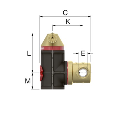 Flamco mikrobuborék levalasztó 1"