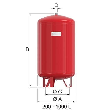 Flamco Contraflex fűtési tágulási tartály 200 l 