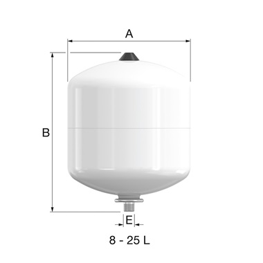 Flamco Flofix  tágulási tartály ivóvízhez 8 l