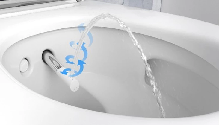 Friss és tiszta érzés egyetlen gombnyomásra - Geberit AquaClean higiéniai berendezés zuhanyfúvókával