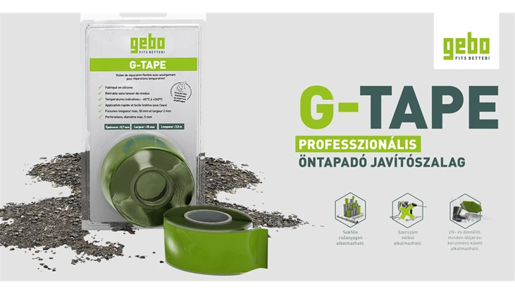 G-Tape – gyors megoldás váratlan csőjavítási helyzetekre