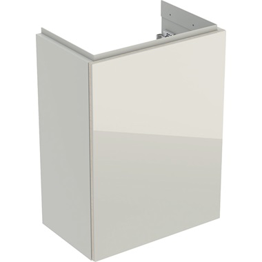 Geberit Acanto alsó szekrény 39,5x53,5x24,5cm, homokszürke matt, fényes,üvegajtó
