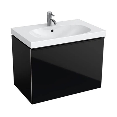 Geberit Acanto alsó szekrény 74x53,5x47,5 cm, fekete