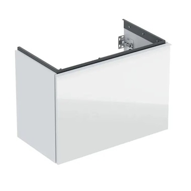 GEBERIT ACANTO ALSÓ SZEKRÉNY MOSDÓHOZ EGY FIÓKKAL ÉS EGY BELSŐ FIÓKKAL, 75 CM MOSDÓHOZ, TEST: FEHÉR / FÉNYEZETT