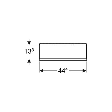Geberit Acanto fali polc 45 cm, homokszürke 