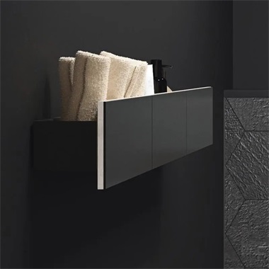 Geberit Acanto fali polc 45x14,8x15,9 cm, fekete
