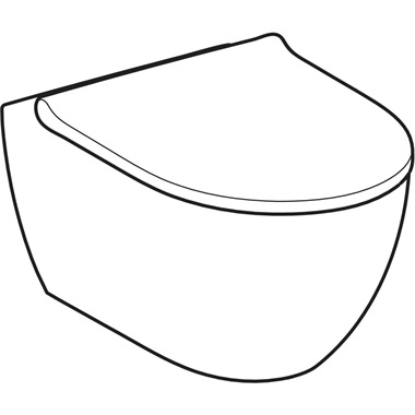 Geberit Acanto fali WC ülökével TurboFlush 35,5x35,5x53 cm, fehér, KeraTect bevonattal