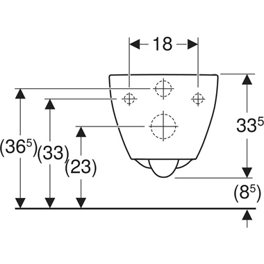 Geberit Acanto fali WC mélyöblítésű, zárt forma, TurboFlush, 53 cm, fehér
