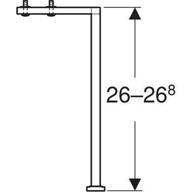 Geberit Acanto lábkészlet 281,1x9,3 cm
