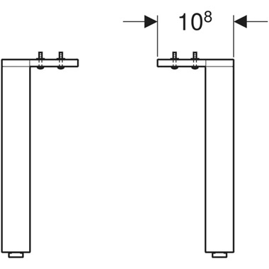 Geberit Acanto lábkészlet 281,1x9,3 cm