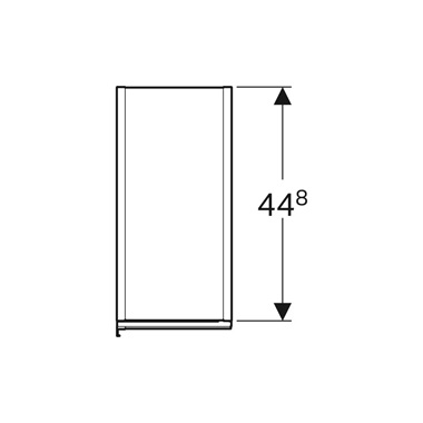 Geberit Acanto magas szekrény 22x173x47,6 cm,  homokszürke