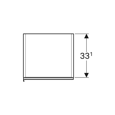 Geberit Acanto magas szekrény 38x173x36 cm, fekte
