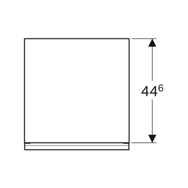 Geberit Acanto oldalsó kegészítő szekrény 45x52x47,6 cm, matt homok Geberit Acanto oldalsó kegészítő szekrény 45x52x47,6 cm, matt homok