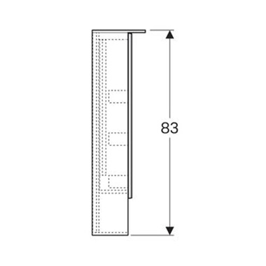 Geberit Acanto tükrös szekrény 60x83x21,5 cm